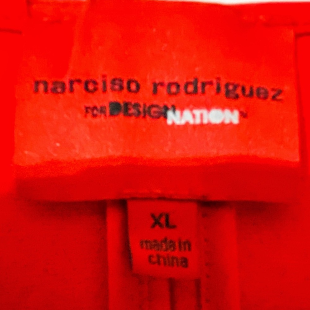 Narcisco Rodriguez Design Nation Red Crop Jacket  Size XL - NWOT - Picture 4 of 12